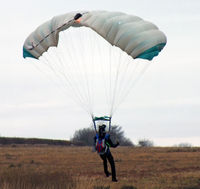  @ Swansea Airport - Cameraman down before the tandems. - by Derek Flewin
