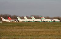  - Four Lamia 146's (amongst others) in store at Norwich. - by Graham Reeve