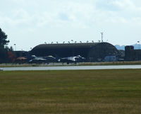 - F-16's J-015,J-512 From 322sqn & 4sqn Harrier GR.9 ZD321 On the flightline at 111sqn's HAS Complex - by Mike stanners