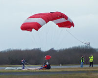  @ Swansea Airport - VERY wet landing. - by Derek Flewin