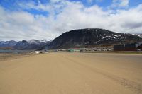  @ Pangnirtung Airport - looking north down runway 06 at Pangnurtung - by Tim Kalushka