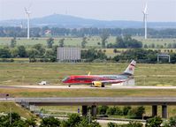  - Aircrafts arriving on rwy 26R usually taxi along A1 and W1 via N to apron 1 - so is this plane doing. - by Holger Zengler