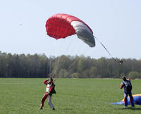  - Landing at Meido before rushing off to film another lift. - by Derek Flewin