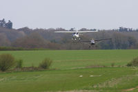  - arriving at the LAA Microlight Trade Fair, Popham - by Chris Hall