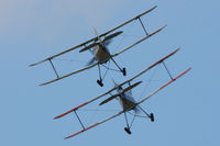  - CASA 1-131E Jungmann's G-BZJV and G-CDJU displaying at the Vintage Aircraft flyin, Sleap - by Chris Hall