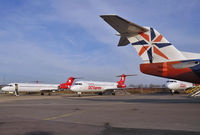  @ Saarbrücken Airport - Some Fokker 100 waiting for new operator. - by Wilfried_Broemmelmeyer