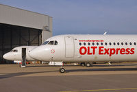  @ Saarbrücken Airport - Nose Section of Fokker 100.
Behind of D-AOLH is UP-F1005 (ex D-AFKD). - by Wilfried_Broemmelmeyer