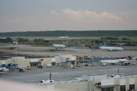  - Looking out over Concourse B towards C as the final round of UAL departures leave for the night. - by Darryl Roach
