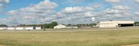  - Panaramic view of runway and operation building looking west - by keith C. Harwood