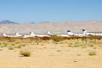  @ California City Municipal Airport - A line of old Gulfstream aircraft grace California City Municipal Airport - by Terry Fletcher