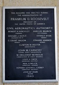  - National Airport dedication plaque from President FDR  - by Ronald Barker