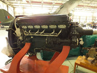  - Rolls Royce Merlin engine displayed in the Battle of Britain Memorial Flight hangar - by Chris Hall