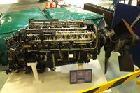 - Rolls Royce Griffon engine displayed in the Battle of Britain Memorial Flight hangar - by Chris Hall