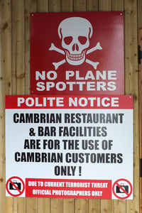  - Warning No Spotters...Ignore the sign, you will be made welcome if you buy some food and a drink and have a great view across the airfield from their balcony - by Chris Hall