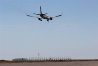  - View thru gate 62 along final area of rwy 26R. New hangar at apron 3 in behind..... - by Holger Zengler