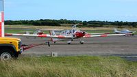  - Three Air Cadets motor gliders on the apron at Swansea Airport. - by Roger Winser