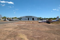  @ Darwin International Airport / RAAF Darwin (joint use) - The platform and hangar, which is home to a.o. a B-52G bomber, of the Australian Aviation Heritage Centre. - by Henk van Capelle