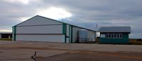  @ Red Lake Falls Municipal Airport - A view of the main hangar and arrivals/departures building in Red Lake Falls, MN. - by Kreg Anderson