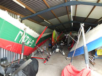  - inside the packed hangar at Headon Airfield - by Chris Hall