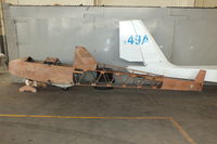  - unidentified glider fuselage in the hangar at Bicester - by Chris Hall