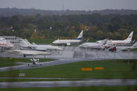  - busy apron at Farnborough Airfield - by Chris Hall