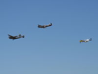  - P-38 LIGHTNING, SPITFIRE, P-51 MUSTANG Another Flyover Rwy 26 at 2013 WINGS OVER CAMARILLO AIRSHOW - by Doug Robertson