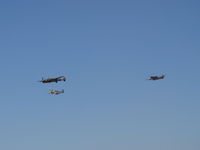  - P-38 LIGHTNING, P-51 MUSTANG, SPITFIRE Flyover Rwy 26 at 2013 WINGS OVER CAMARILLO AIRSHOW - by Doug Robertson