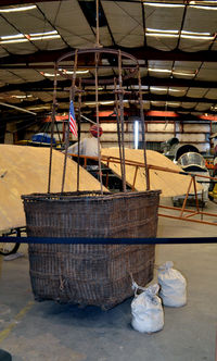  - Old balloon gondola on display at the Texas Air Museum  - by Ronald Barker