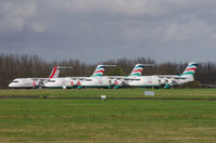  - Some of the BAe 146/RJ's currently stored at Norwich. - by Graham Reeve