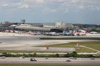  - Afternoon at Terminal J shows more variety with a mix of Avianca/Taca, Alitalia, Lufthansa, Caribbean as well as LAN - by Florida Metal