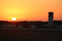  @ Pensacola Gulf Coast Regional Airport - Pensacola Tower with sunset - by Florida Metal