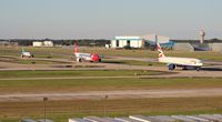  - Line up of British Airways, Edelweiss and USAirways Carolina Panthers - by Florida Metal