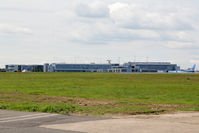  - Newcastle airport's terminal buildings viewed from the south side of the runway. May 14 2014. - by Malcolm Clarke