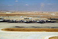  - Amman Airport at TO, with dust twister on the background - by JPC
