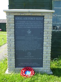  - memorial dedicated to the RAF personnel who lost thier lives while searving at RAF Sleap - by Chris Hall