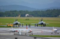  - 2 Eurofighters of Austrian Air Force at LOWG for a training session - by Paul H