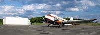  @ Pembina Municipal Airport - Taking it back to 1943 with this Douglas DC-3 on the ramp. Definitely not what I was expecting to find at this rural airport on the Canadian border! - by Kreg Anderson