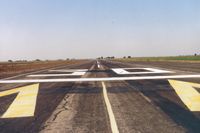  - Threshold of runway 30 at New Jerusalem airport east of Tracy,Ca. - by S B J