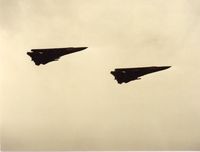  - Mountain Home AFB FB-111's doing a supersonic low pass in 1983 at KSHR - by Daniel Ihde