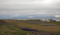  @ Grimsey Airport - Grimsay Airport runway. The island is a major breeding ground for Arctic Tern and care is required to use this airport. - by Jonathan Allen