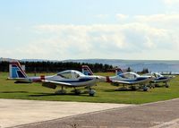 - Tayside Aviation Grob G115 Heron's outside their hangar at Dundee Riverside EGPN - by Clive Pattle