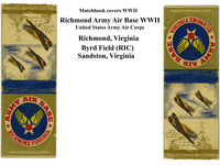  - WWII matchbook covers of Richmond Army Airbase. - by Kenneth W. Keeton