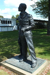  - statue of Douglas Bader who flew his last mission from Goodwood on 9th August 1941 - by Chris Hall