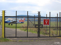  - Crash Gate by industrial estate viewing area - take a pair of steps if you want to take photos or stick your lens thru a hole !. - by Clive Pattle