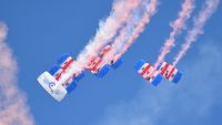 @ Shoreham Airport - The Magnificent RAF Falcons Parachute Display Team at the superb 25th Anniversary RAFA Shoreham Airshow. - by Eric.Fishwick