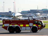  - Fire Tender on patrol at Manchester EGCC - by Clive Pattle