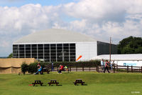  - View of excellent viewing enclosure with Concorde Hangar and Restaurant behind. - at Manchester EGCC - by Clive Pattle