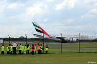  - A group of visiting school children (future enthusiasts ?) enjoy the facilities at the viewing enclosure at Manchester Airport EGCC. - by Clive Pattle