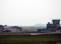  - Shot of the tower on a dull, misty and overcast morning at RAF Lossiemouth. A visiting Royal Navy Hawk T.1 sits awaiting its next sortie during the ongoing Exercise Joint Warrior 14-2 - by Clive Pattle