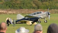  - The Flag drops for the two fastest aeroplanes at the start line of the Shuttleworth Mock Handicap Air Race, Oct. 2014. - by Eric.Fishwick